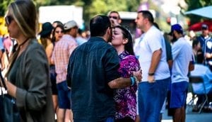 Dancing Crowd at the Burbank Beer Festival