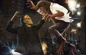 Frankenstein Wolfman at Universal Studios Halloween Horror Nights