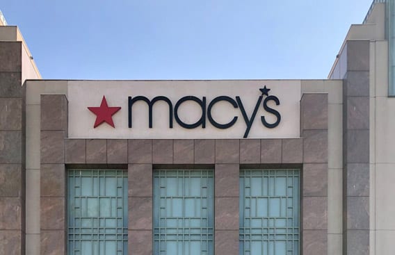 Burbank Macy's big front entrance in Downtown Burbank