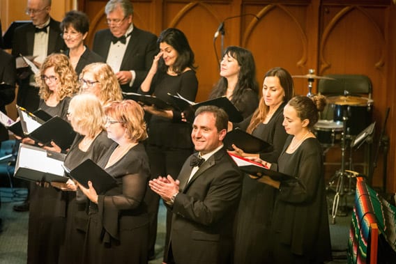 Men and Women of Burbank Chorale singing at Glorious Celebrations