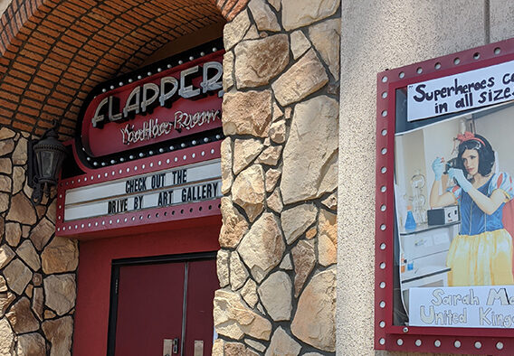 Flappers Comedy Club Presents Drive-By Art Gallery Installation