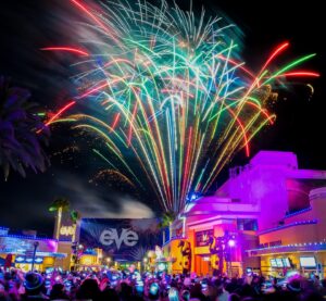 Eve at Universal Studios Hollywood Fireworks