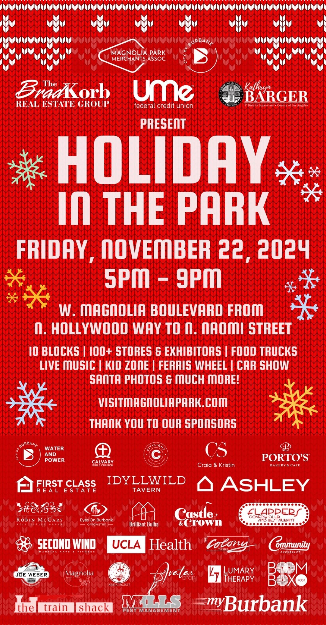 Holiday In the Park event flyer