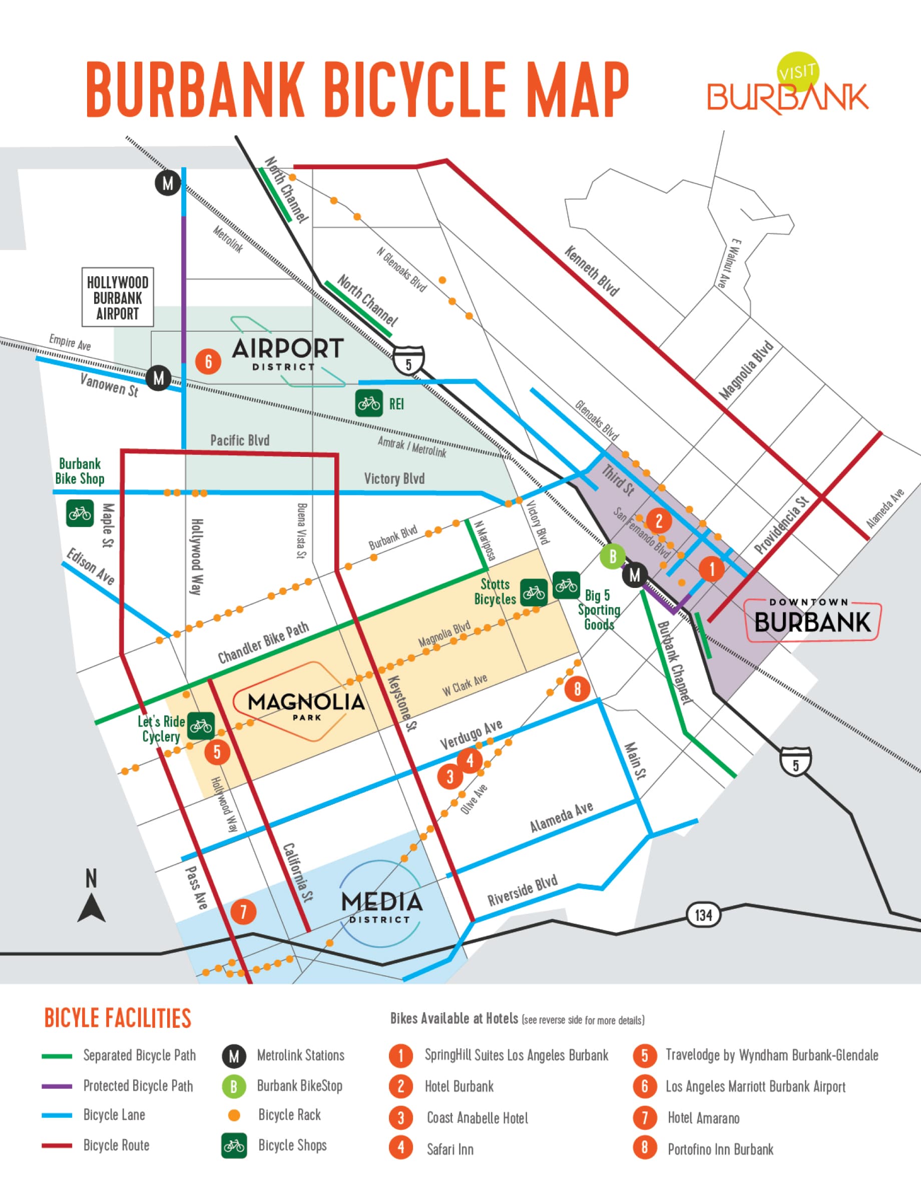 Burbank Bicycle Map