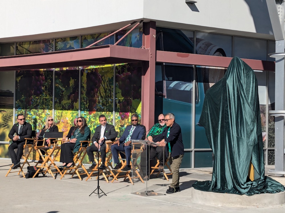 Green Lantern statue unveiling ceremony